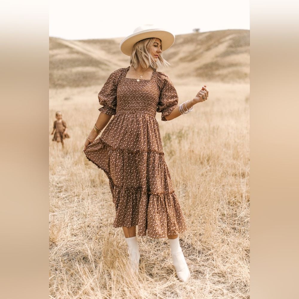 Ivy City Madeline Dress in Amber Floral Sm